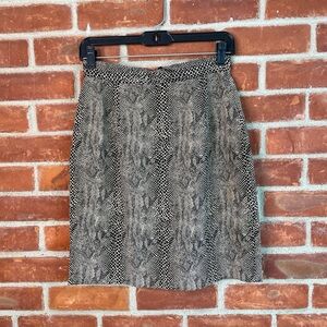 Vintage 90’s 100% silk snake skin print mini skirt